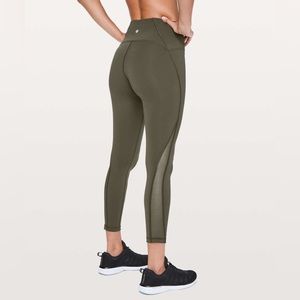 Lululemon Train Times 7/8 Leggings in olive green sz 8